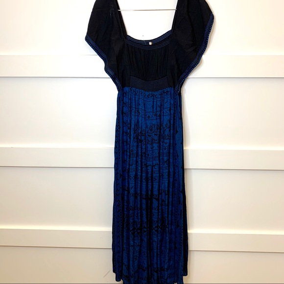 NWT Free People Maxi Boho square neck dress - Picture 6 of 8